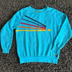 AVIATOR NATION  DAYDREAM SWEATSHIRT - NEON BLUE - MENS XL